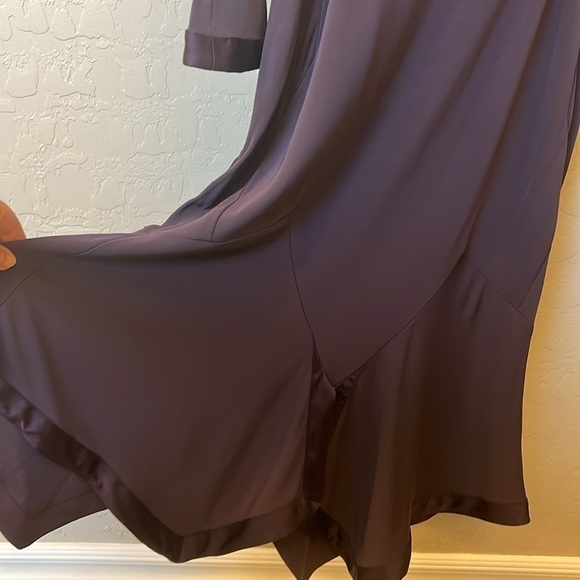 Yigal Azrouel silk jersey mermaid midi dress, eggplant color, sz Small/Medium - Picture 9 of 15